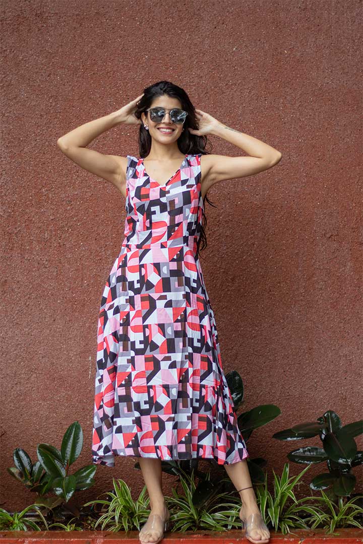 Retro Cross Back Dress