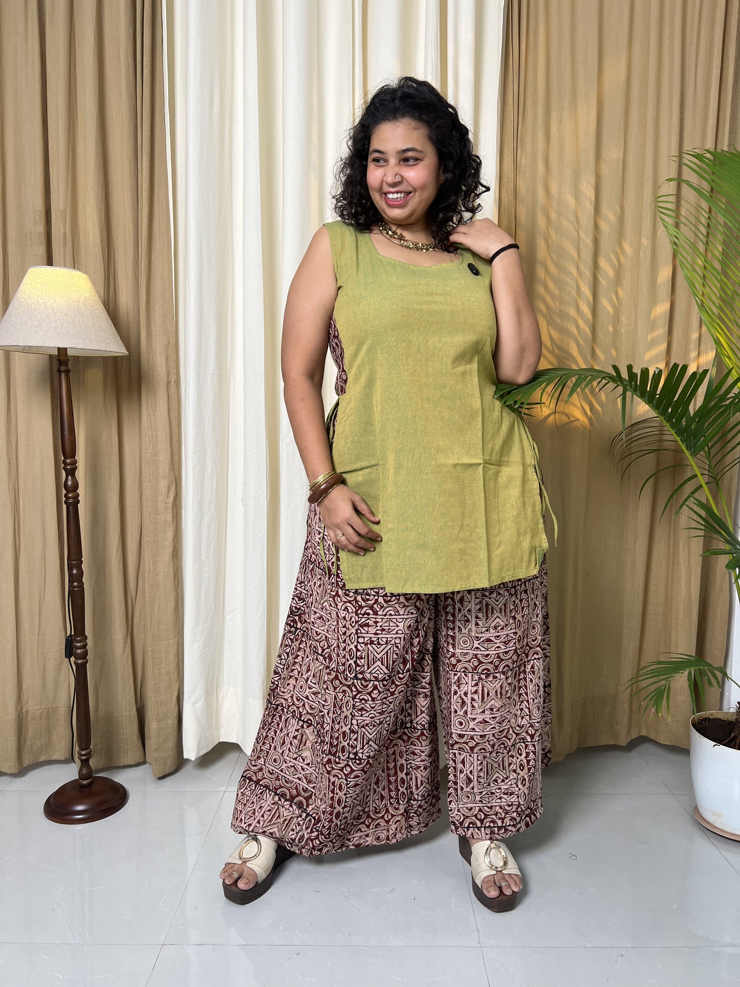 Green Cotton Kurta