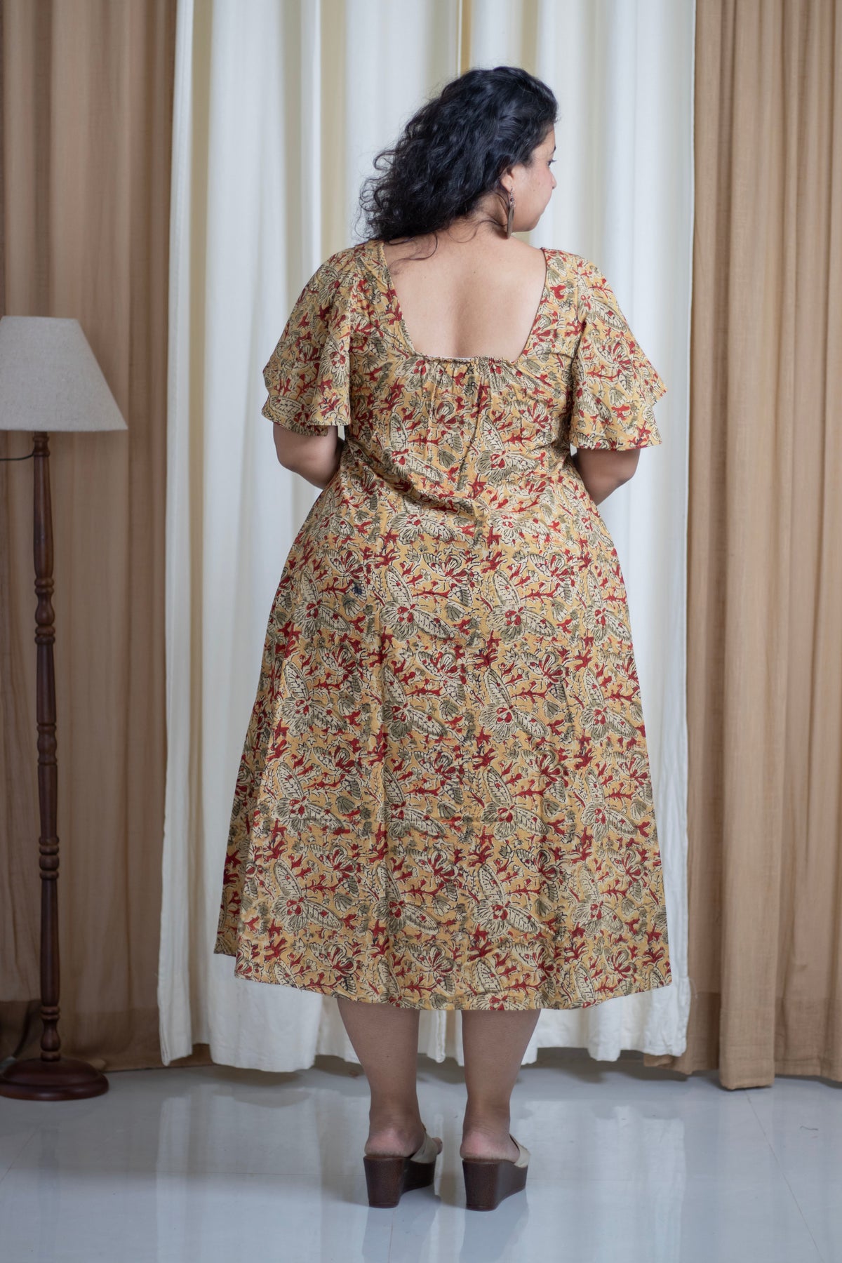 Plus Size Hand Block printed Kalamkari Cotton Dress