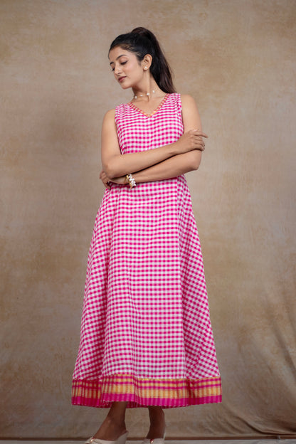 Cotton Checks Festive Dress