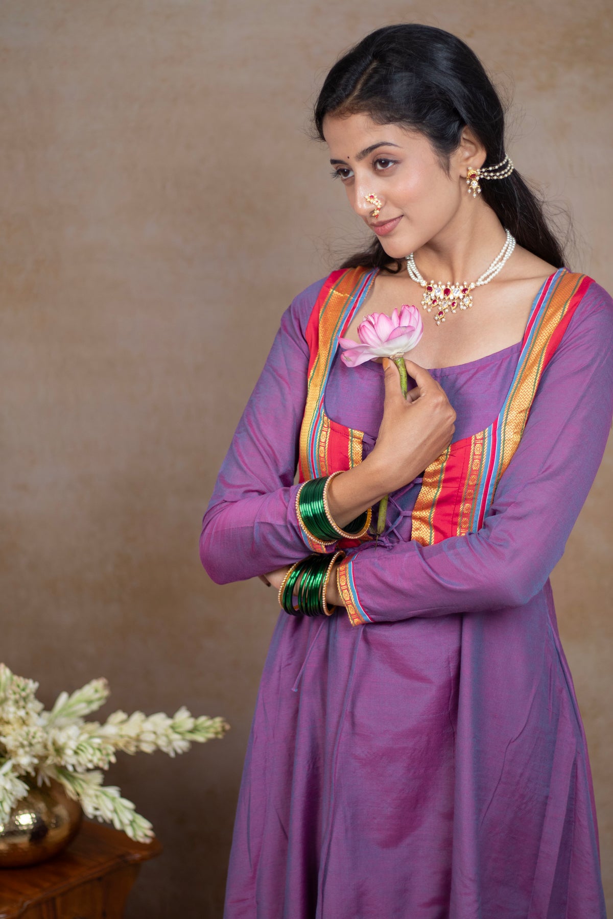 Irkal Cotton Dupatta Set Festive Dress