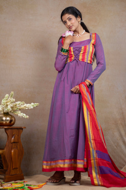 Irkal Cotton Dupatta Set Festive Dress