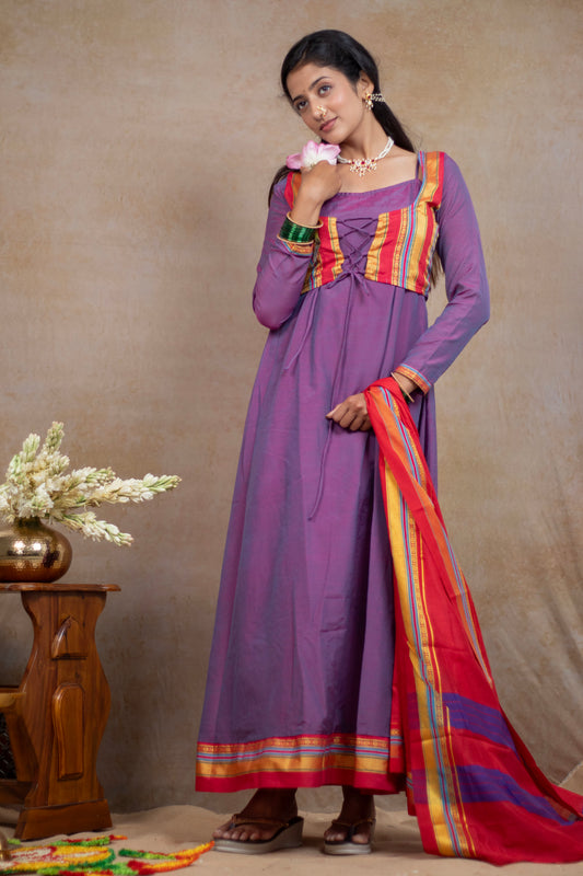 Irkal Cotton Dupatta Set Festive Dress
