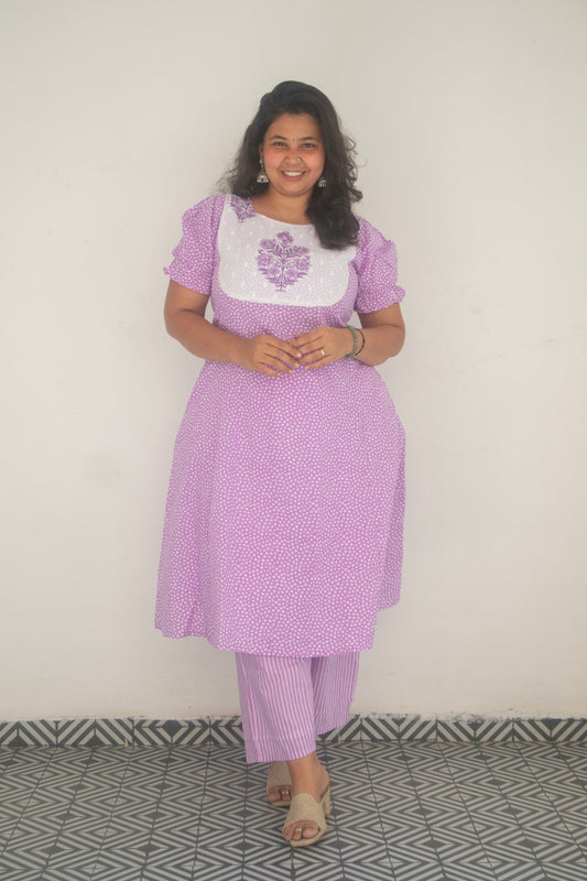 Purple Polka Dot Set