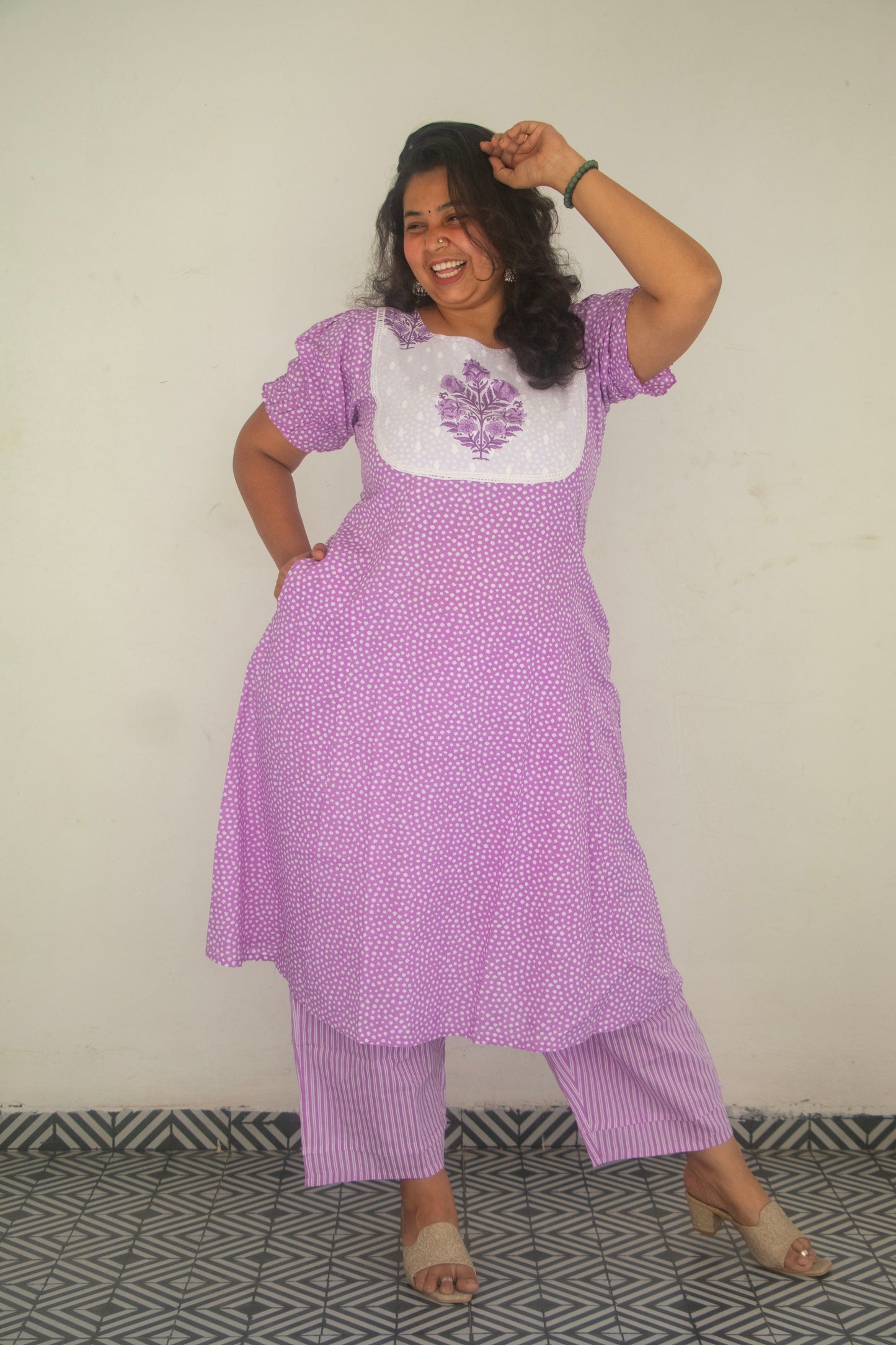 Purple Polka Dot Set