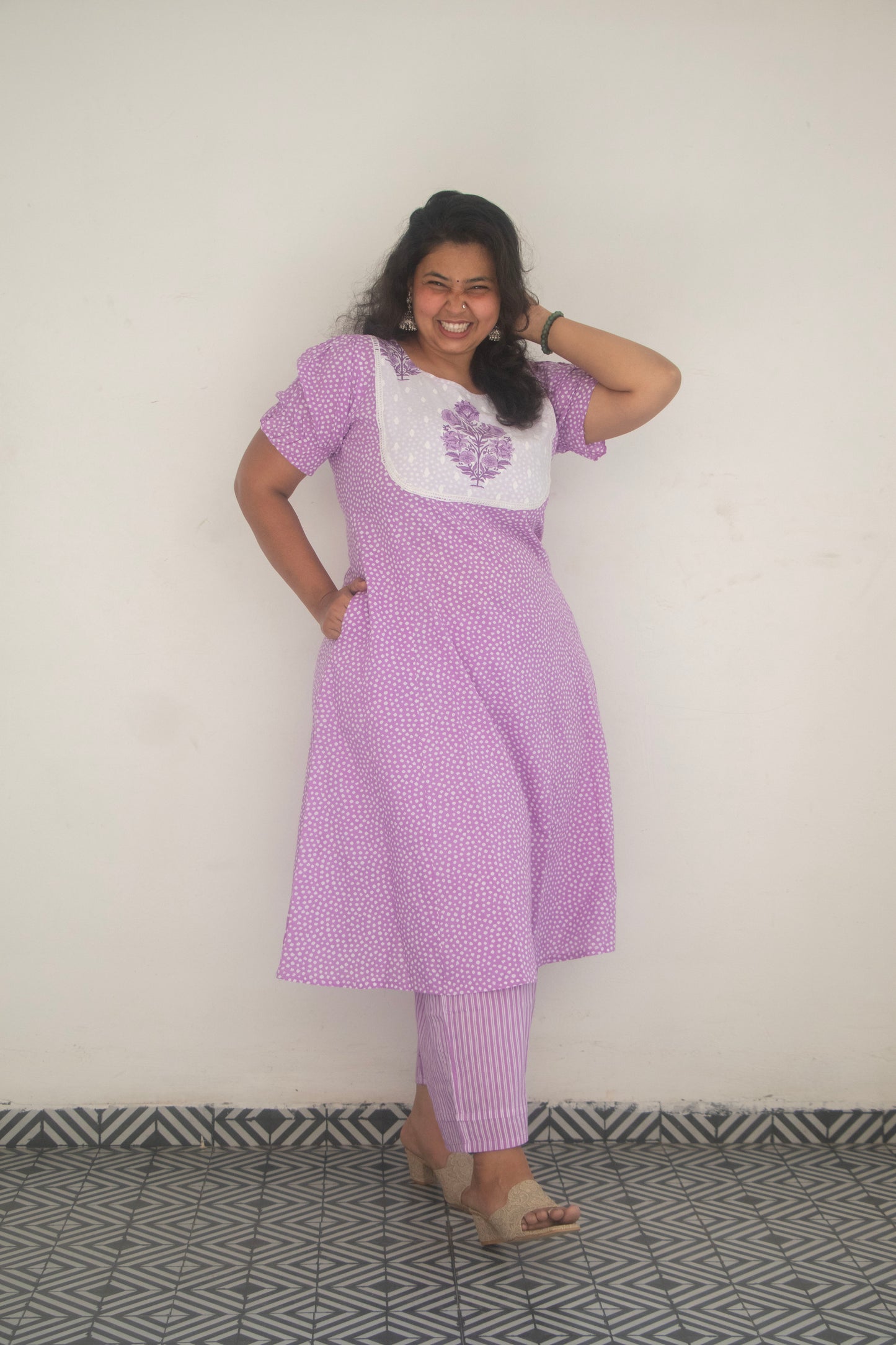 Purple Polka Dot Set