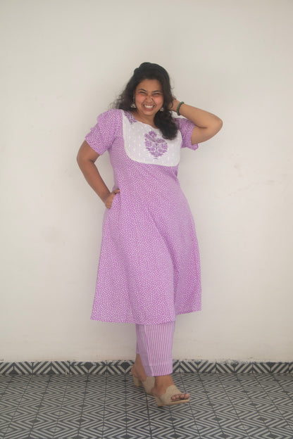 Purple Polka Dot Set