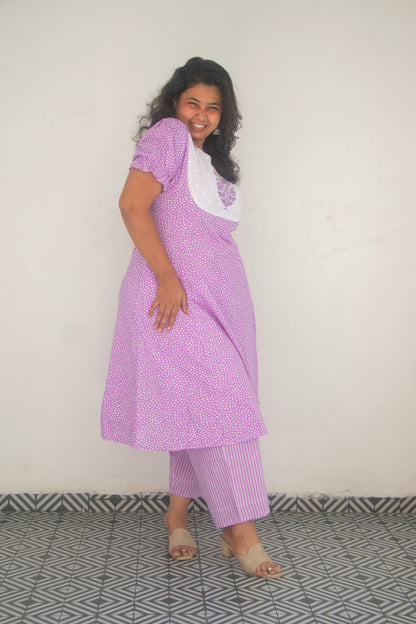 Purple Polka Dot Set