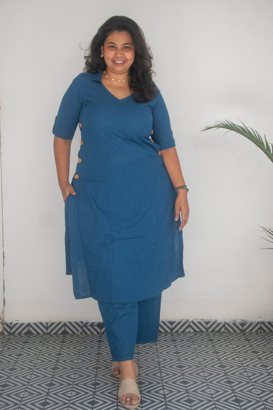 Blue Cotton Office Cord