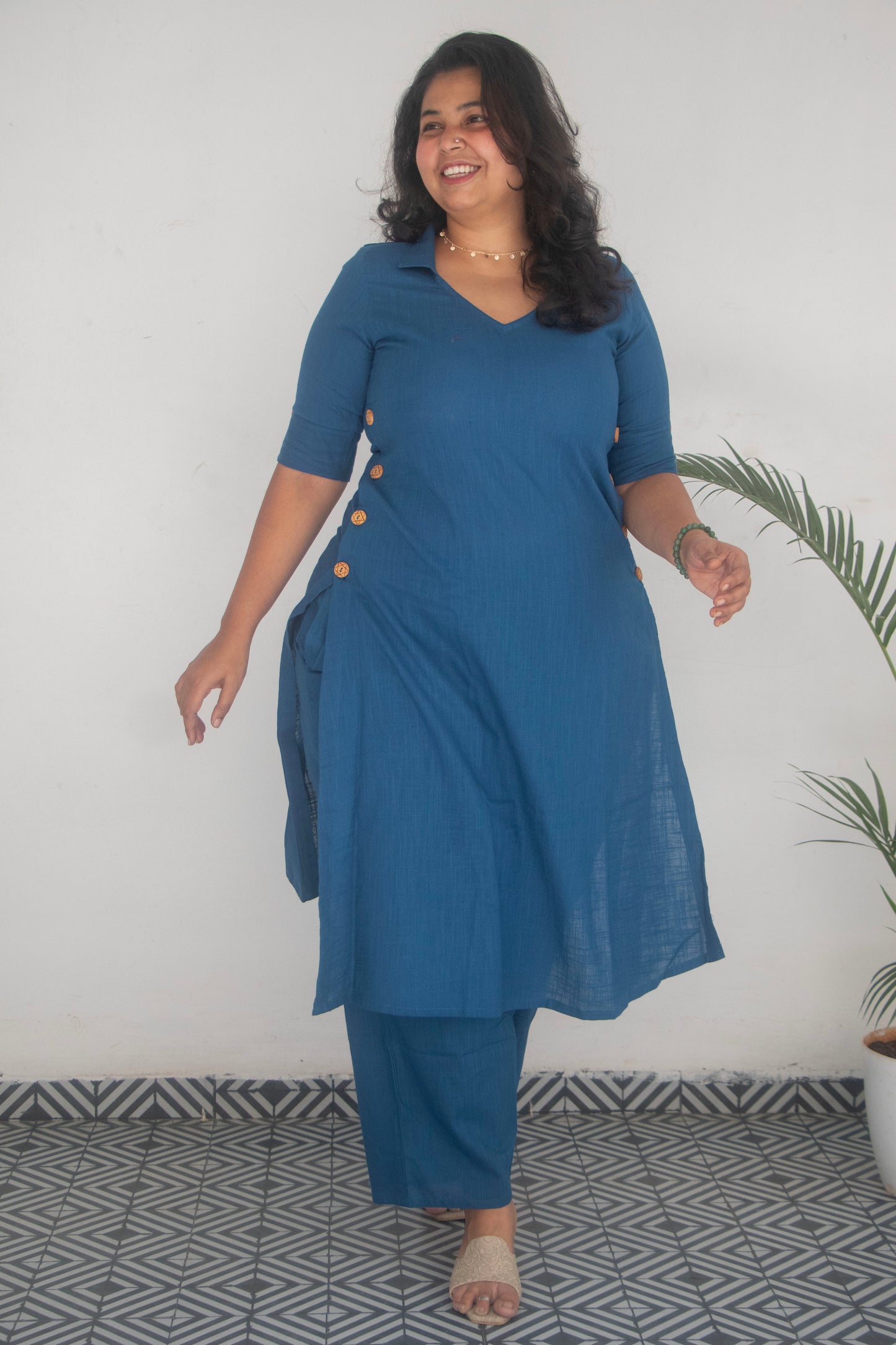 Blue Cotton Office Cord