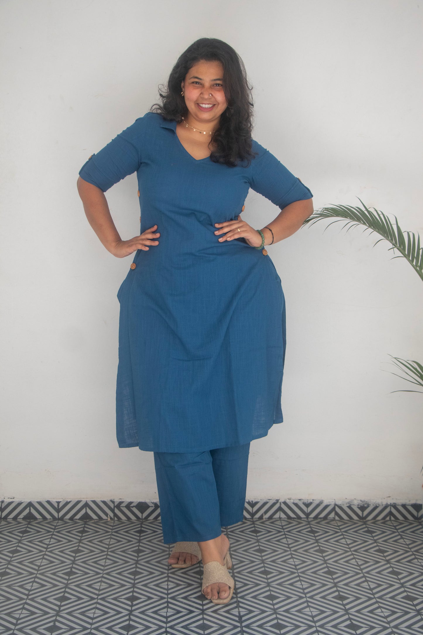 Blue Cotton Office Cord