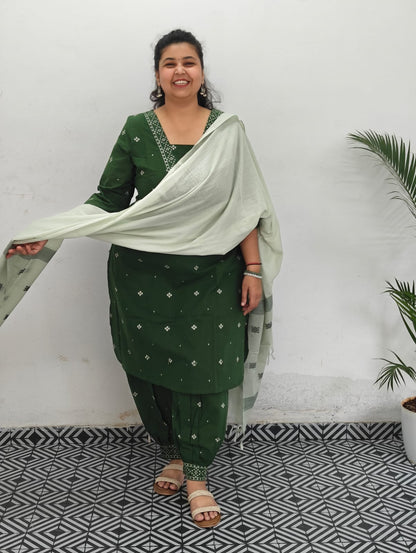 Cotton Green Cord Set