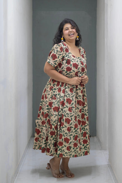 Plus Wild Rose Cotton Dress
