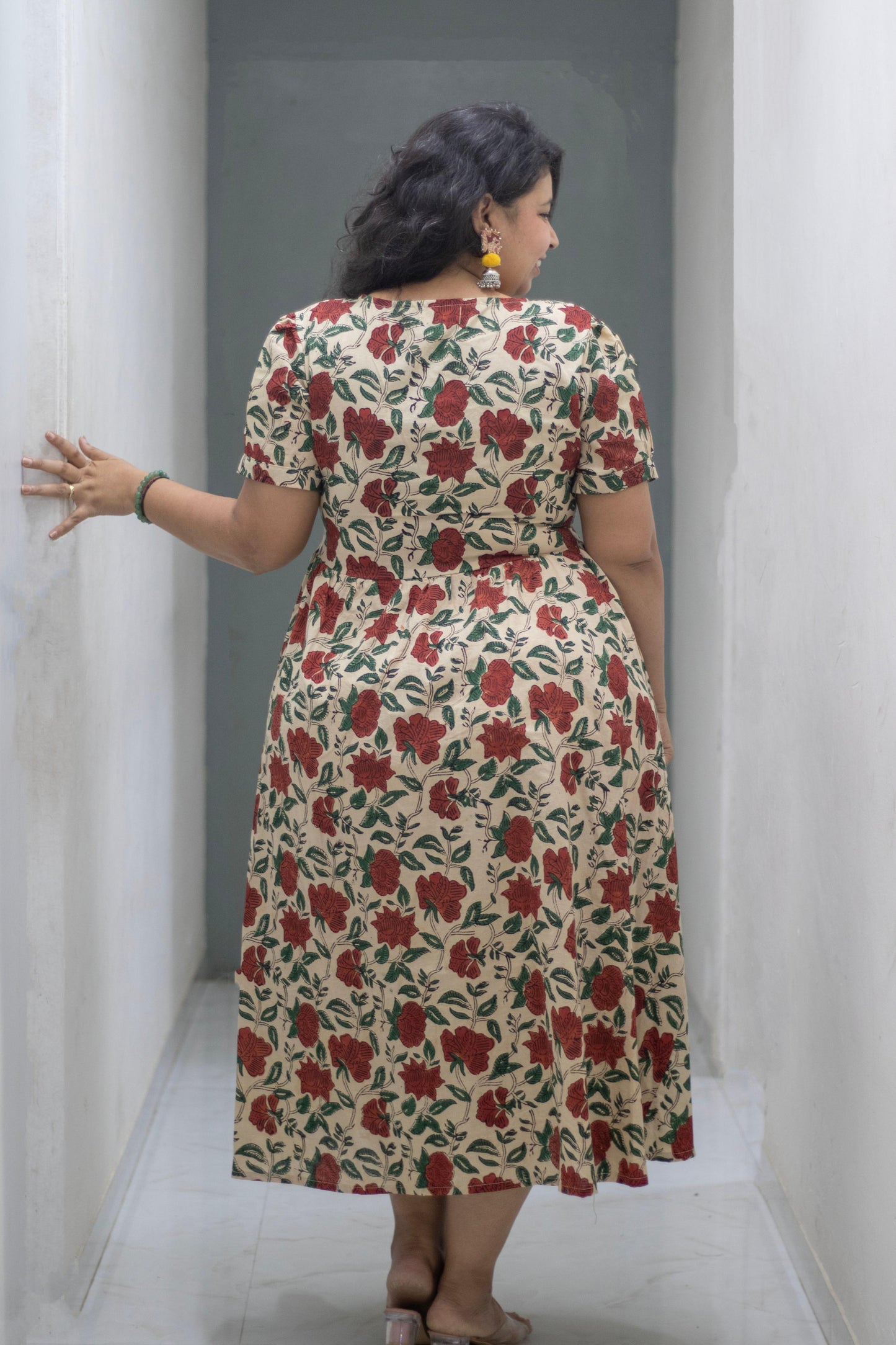 Plus Wild Rose Cotton Dress