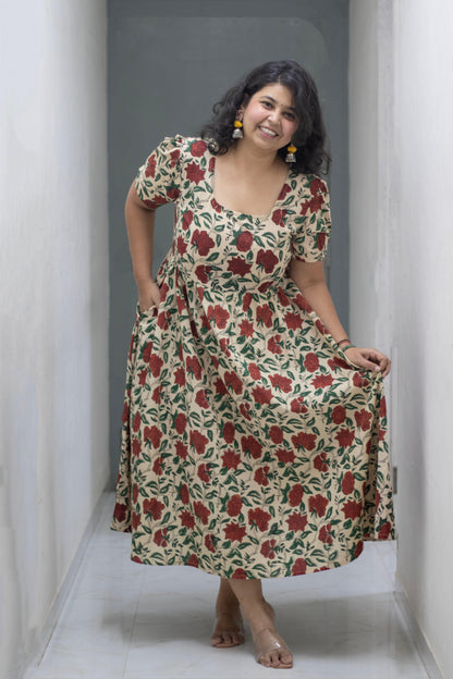 Plus Wild Rose Cotton Dress