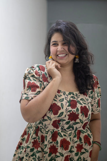 Plus Wild Rose Cotton Dress